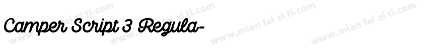 Camper Script 3 Regula字体转换